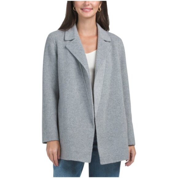 THEORY Wool Sileena Chevron Coat - Picture 1 of 2